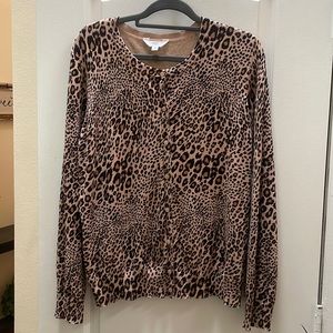 Time and Tru animal print plus size cardigan